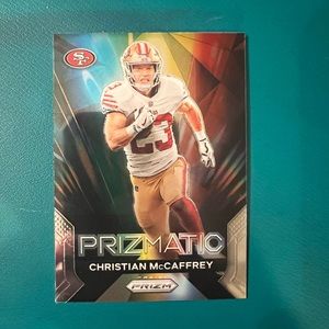 Christian Mccaffrey Panini Prizm card.